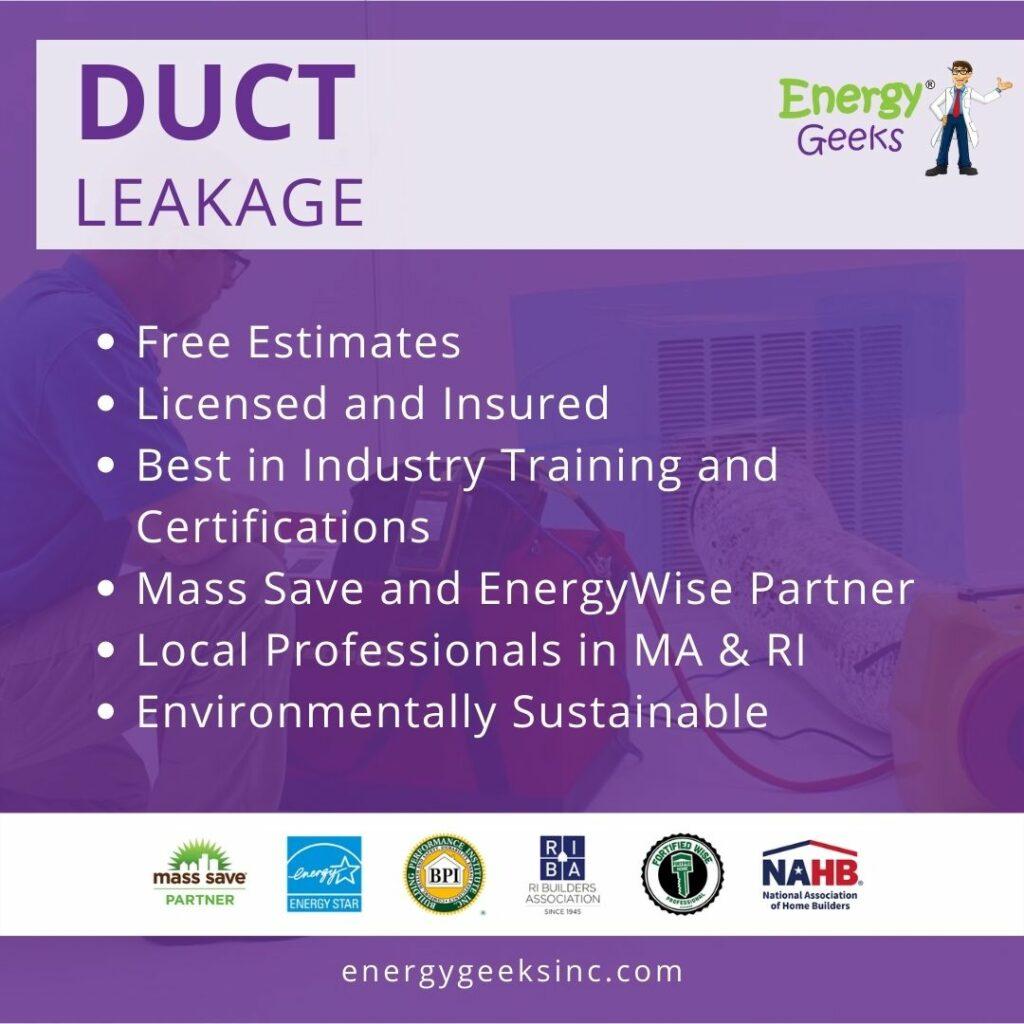duct leakage tests in rhode island  and massachusetts
